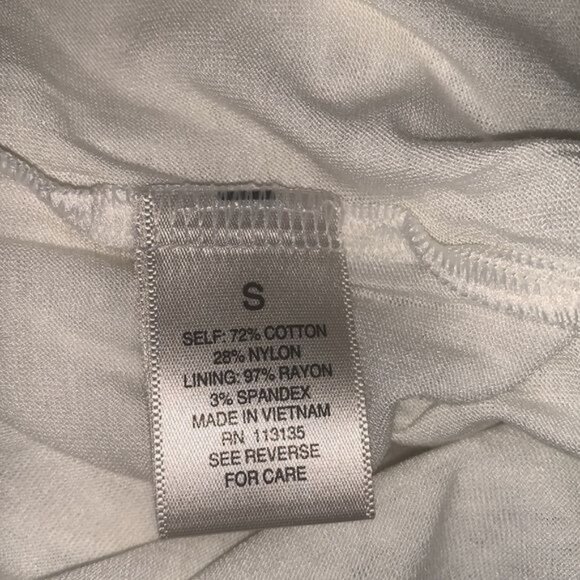 Leo & Nicole Womens Off-White Lace Short Sleeve Top Size Small - Picture 5 of 11